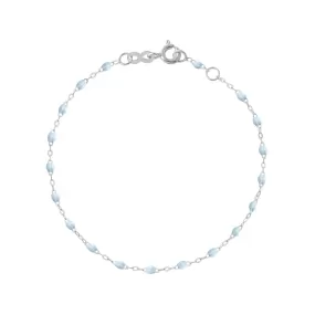 Classic Gigi Baby Blue bracelet, White Gold, 5.9"