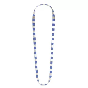 Classic Square Ribbon Necklace~Sky Blue