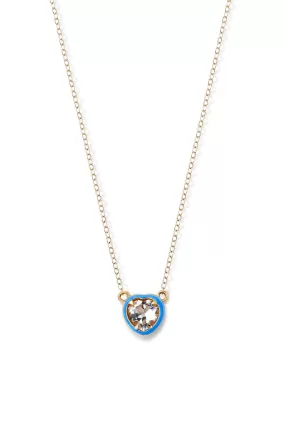 Heart Cocktail Necklace - White Topaz - In Stock