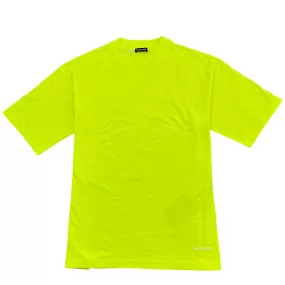 Men's Oversized Embroidery Logo T-Shirt Yellow Size XS