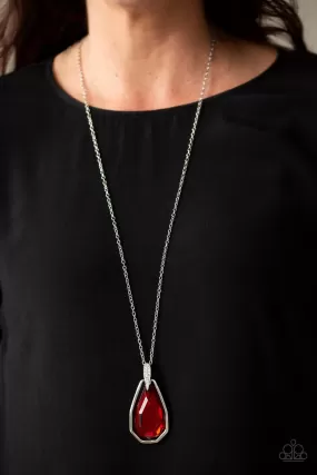 Paparazzi Accessories - Maven Magic #N71 Peg - Red Necklace