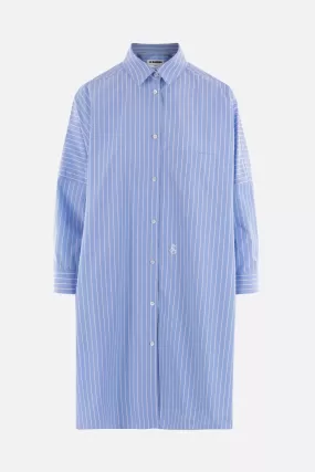 striped poplin oversize shirt