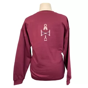 TKEQ Crew Neck Sweatshirt in Burgundy - Women's XL