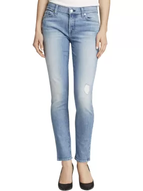 Womens Destroyed Slim Fit Skinny Jeans