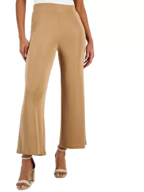 Womens Stretch Knit Wide Leg Pants